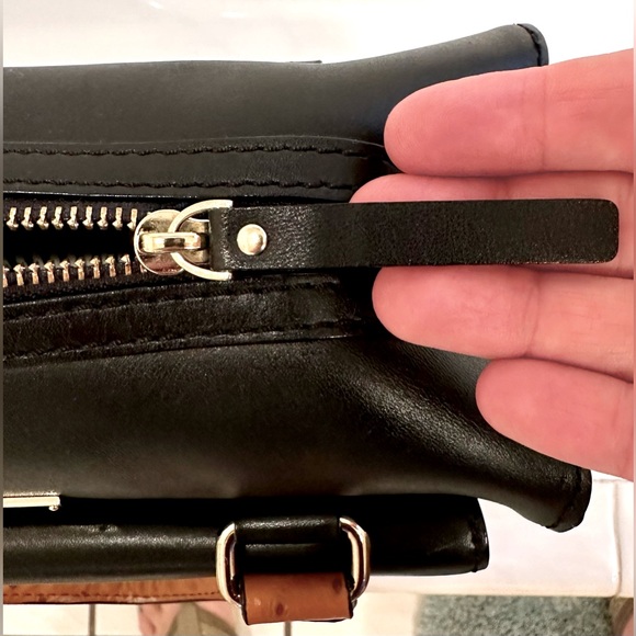 Kate Spade♠️! Kennedy/leather/black/tan/With a Bow - Picture 8 of 16